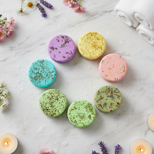 bombe de douche spa naturel poser en cercle