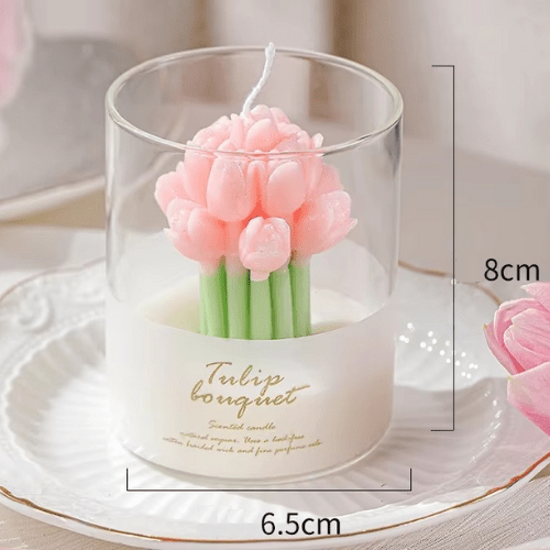 Bougie - Bouquet de Tulipe - Mon Repos Mérité