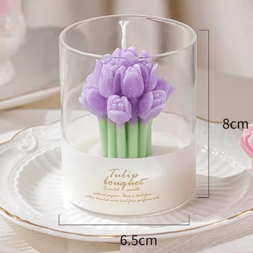 Bougie - Bouquet de Tulipe - Mon Repos Mérité