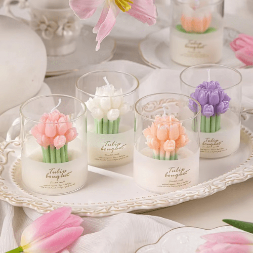 Bougie - Bouquet de Tulipe - Mon Repos Mérité