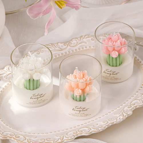 Bougie - Bouquet de Tulipe - Mon Repos Mérité