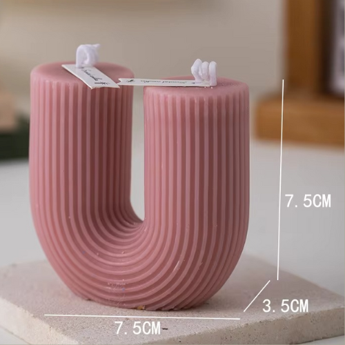 Bougies Parfumées en Forme de U rose