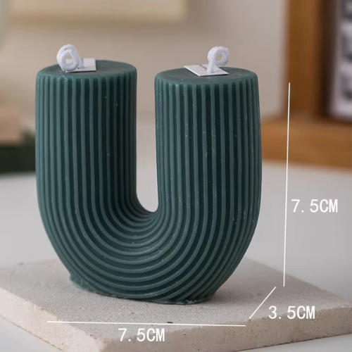 Bougies Parfumées en Forme de U vert