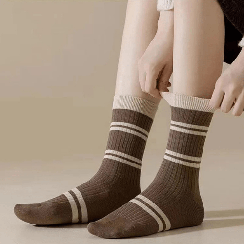 Chaussette Femme Marron - 10 paires - Mon Repos Mérité