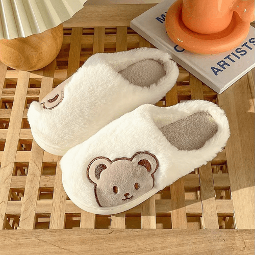 chaussons femme CosyBear™ blanc