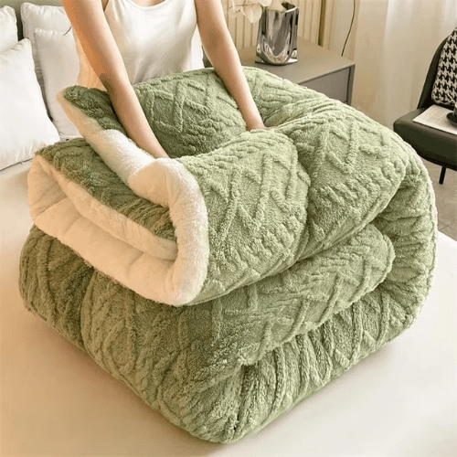 couette lestée dreamrest bien plier sur un lit