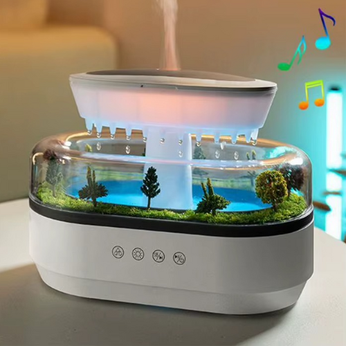 diffuseur aux huiles essentielles pluie blanc