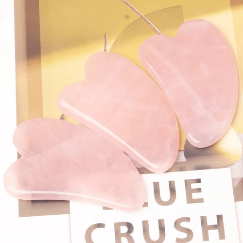 Gua Sha Quartz Rose + Pochette - Mon Repos Mérité