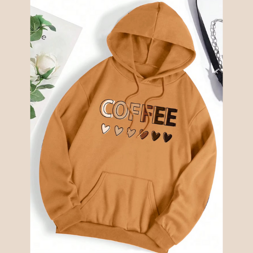hoodie femme coffee lovers khaki