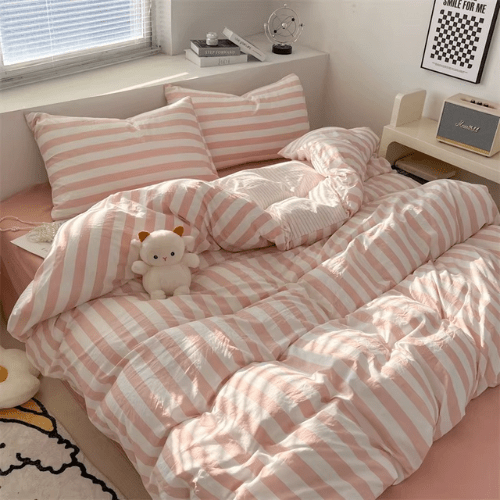 Housse de Couette 220x240 - Rayée | 4pcs - Mon Repos Mérité