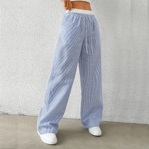 Pantalon Confortable Femme à Rayures - Mon Repos Mérité