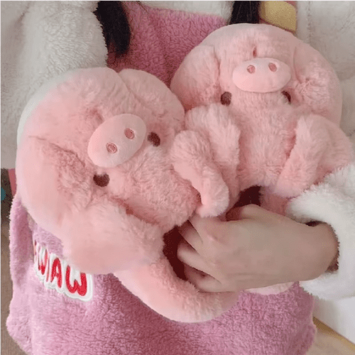pantoufle femme cochon rose