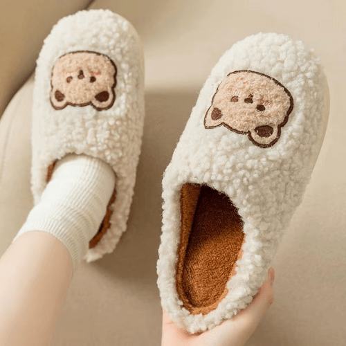 Pantoufles Femme Ours blanc