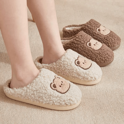 Pantoufles Femme Ours en peluche