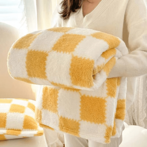 plaid à carreaux jaune