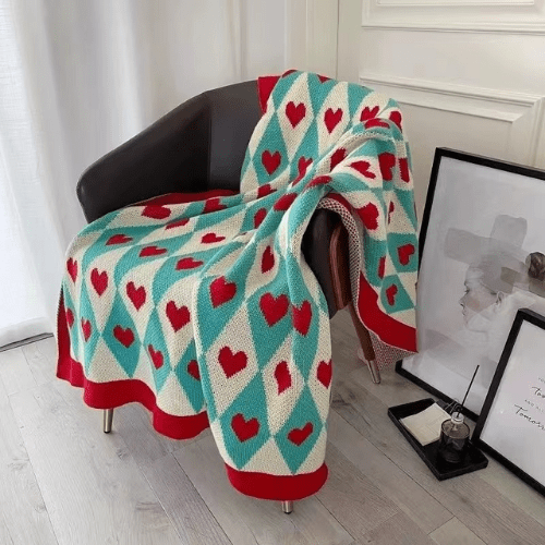Plaid Cocooning - Coeur - Mon Repos Mérité