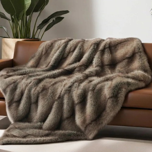 plaid doux fausse fourrure noctia de luxe