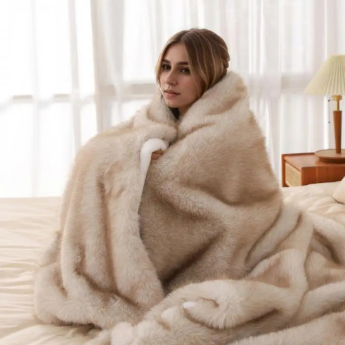 plaid fausse fourrure cozia apaisant