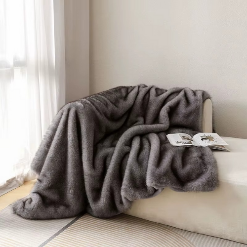plaid fausse fourrure cozia maison