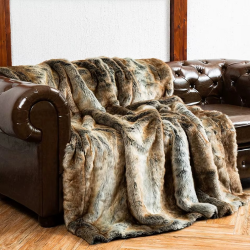 plaid fausse fourrure doulux fauteuil