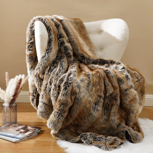 plaid fausse fourrure doulux salon