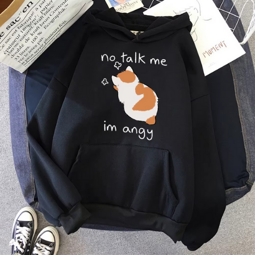 sweat a capuche miouka noir