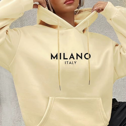 sweat a capuche milano jaune