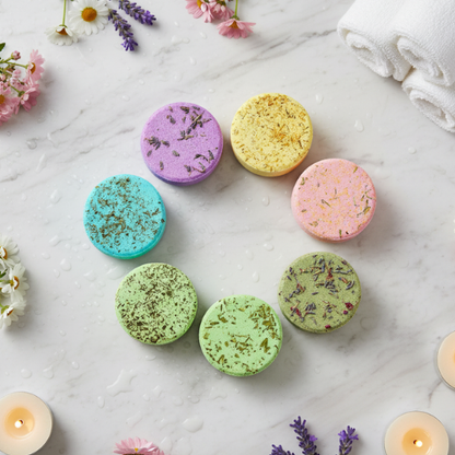 bombe de douche spa naturel poser en cercle