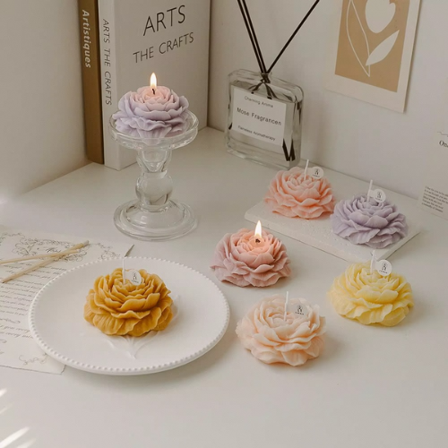 bougies fleur de pivoine cadeau
