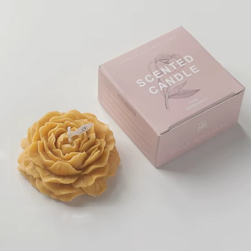 bougies fleur de pivoine camomille