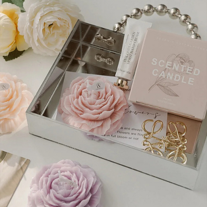 bougies fleur de pivoine pour femme