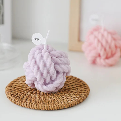 Bougies Parfumées Boule de Nœuds ambiance tamisée