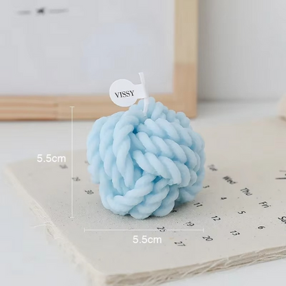 Bougies Parfumées Boule de Nœuds bleu