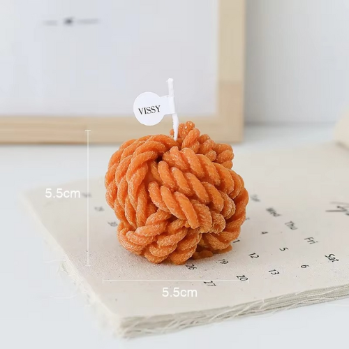 Bougies Parfumées Boule de Nœuds orange