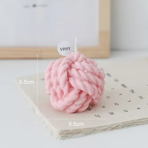 Bougies Parfumées Boule de Nœuds rose