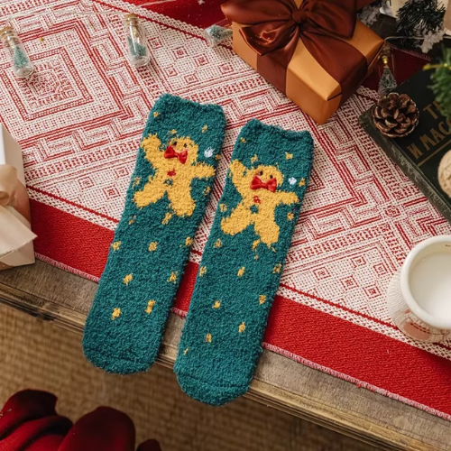chaussette de noel polaire biscuit pain d'épice