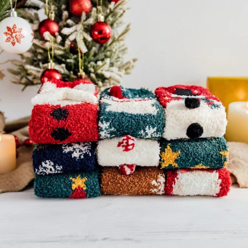 chaussette de noel polaire plié