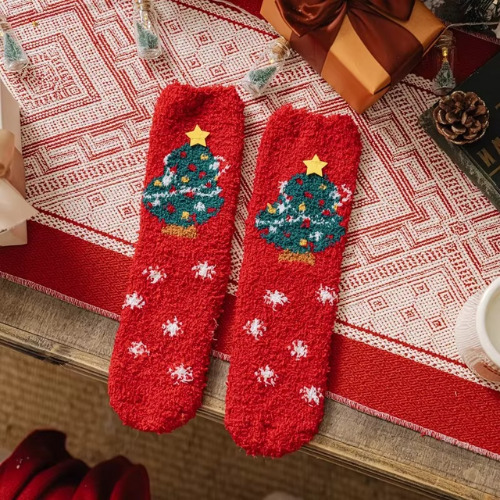 chaussette de noel polaire sapin