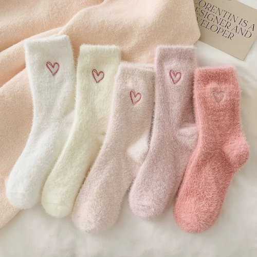 chaussettes pour femme coeur
