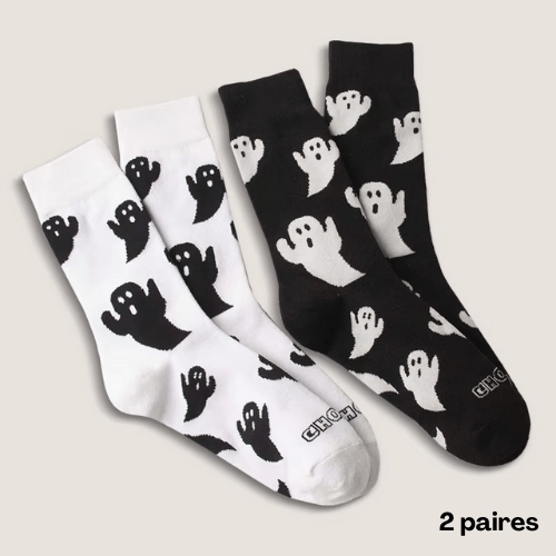 Chaussettes pour Femme - Fantôme - 2 paires - Mon Repos Mérité