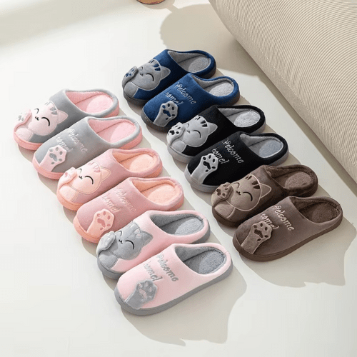 chaussons femme Chat