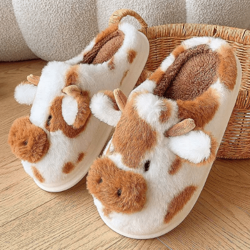 Chaussons Femme Vache brun