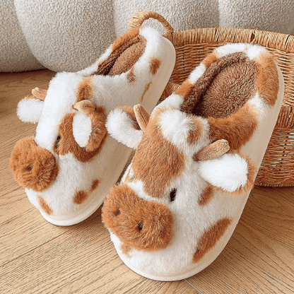 Chaussons Femme Vache brun