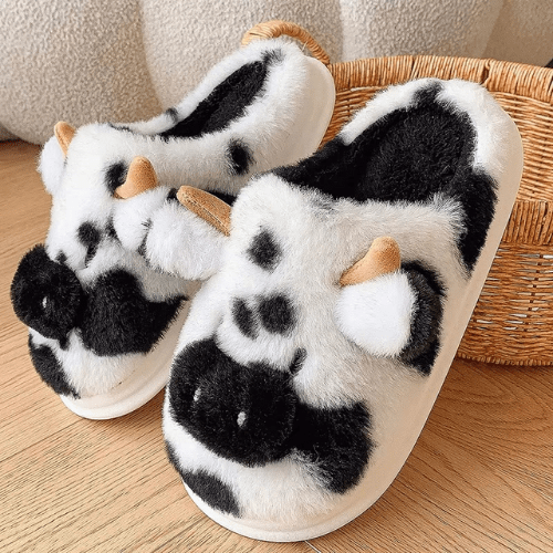Chaussons Femme Vache noir