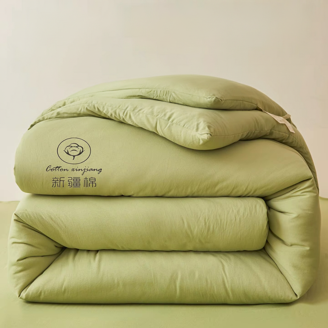 couette légère pour l'été whool vert