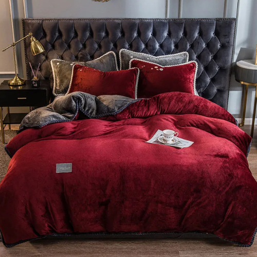 couette lestée apaisante détachable rouge