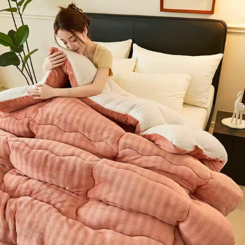 couverture lestée douce lovesleep rose