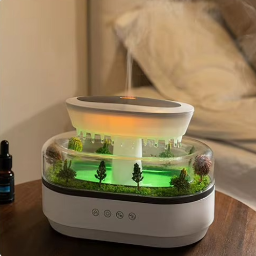 diffuseur aux huiles essentielles pluie lumière led