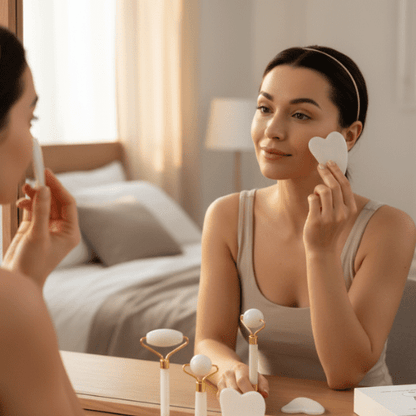 Ensemble Gua Sha Visage Blanc - 3pcs - Mon Repos Mérité