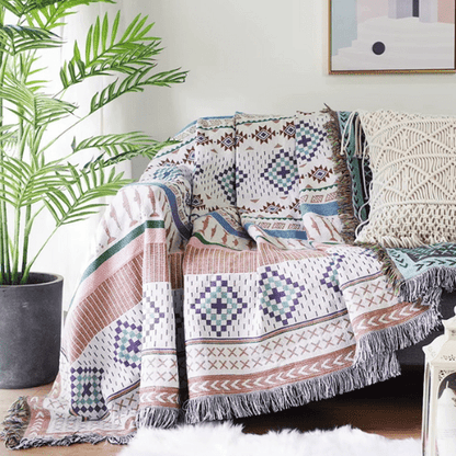 fauteuil décorer d'un plaid nordique moderne